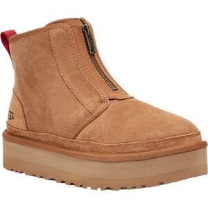 UGG Chestnut Suede Platform Boots